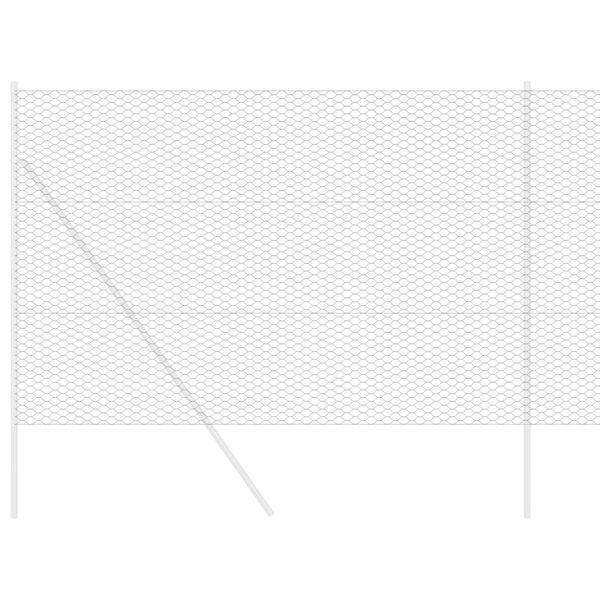 vidaXL Heksagoninė tvora Pilka 1,5 x 50 m PVC