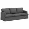 vidaXL Sofa 180cm Tamsiai pilka Metalas