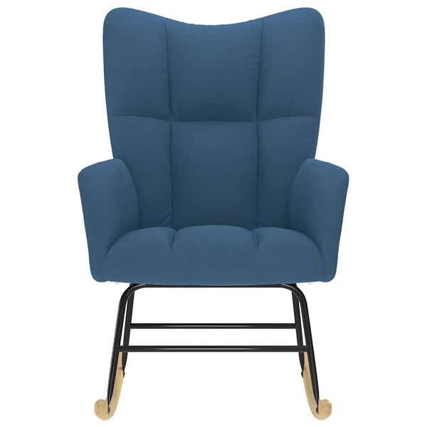 vidaXL Supama kėdė, mėlynos spalvos, audinys