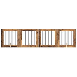 vidaXL &Scaron;unų vartai su stovais 4 pcs Sendintos medienos 80 x 80 cm