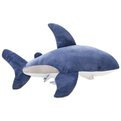vidaXL Minkštas žaislas-baltasis ryklys, mėlynas ir baltas, pliušas