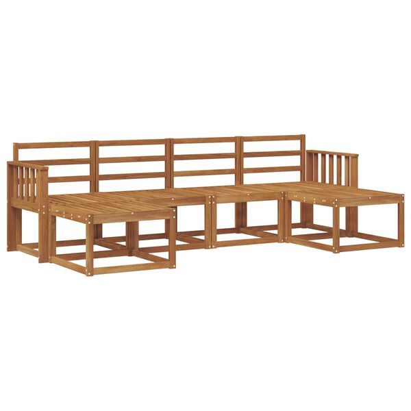vidaXL Lauko sofos komplektas 6 pcs Natūrali Apdirbta mediena