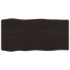 vidaXL Stalvir&scaron;is, tamsiai ruda, 80x40x(2-6) cm, medienos masyvas