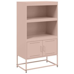 vidaXL Komoda, rožinės spalvos, 68,5x38,5x123,5cm, plienas