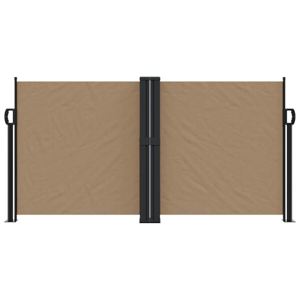 vidaXL I&scaron;traukiama &scaron;oninė pertvara, taupe spalvos, 120x1200cm