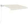 vidaXL Automatinė i&scaron;traukiama markizė, kreminės spalvos, 350x250cm