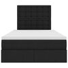 vidaXL Lova su daiktų laikymo vieta ir čiužiniu Juoda 120 x 190 cm