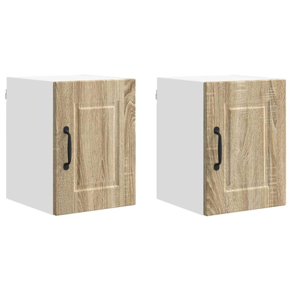 vidaXL Virtuvės spintelė 2 pcs Sonoma ąžuolas 30 x 31 x 40 cm