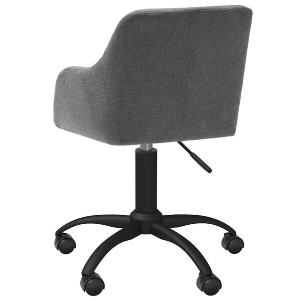 vidaXL Pasukamos valgomojo kėdės, 6vnt., &scaron;viesiai pilkos, audinys