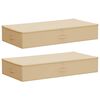 vidaXL Saugojimo dėžė 2 pcs Kreminė 90 x 48 x 15 cm Neaustinis audinys