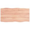 vidaXL Stalvir&scaron;is, &scaron;viesiai rudas, 100x50x(2-6) cm, medienos masyvas