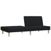 vidaXL Dvivietė sofa-lova, juodos spalvos, audinys