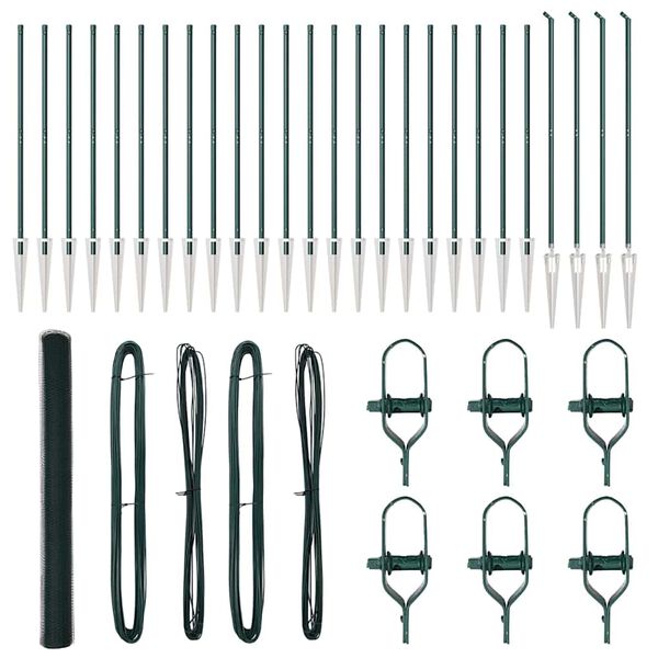 vidaXL Tvorelės stulpas Žalia 50 x 1,5 m (13 mm tinklelis)