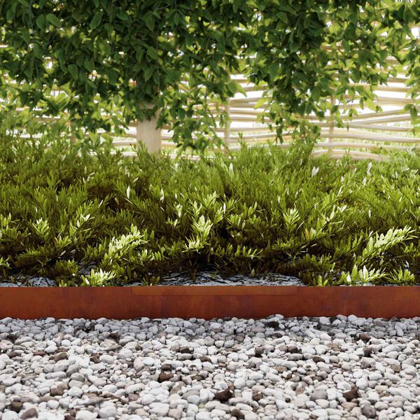 vidaXL Vejo kra&scaron;tas 4 pcs Rūdijanti 450 x 0.05 x 15 cm