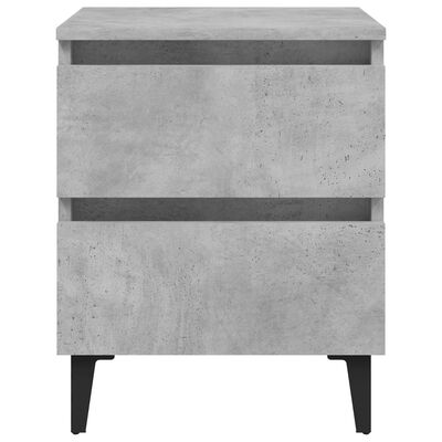 vidaXL Naktinės spintelės, 2 vnt., betono pilkos spalvos, 40x35x50 cm, MDP
