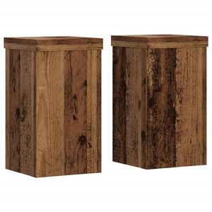 vidaXL Stovai augalams, 2vnt., sendintos medienos, 10x10x18cm, mediena