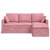 vidaXL Sofa Rožinė Bendri matmenys: 198 x 134 cm (P X G x A) Aksomas