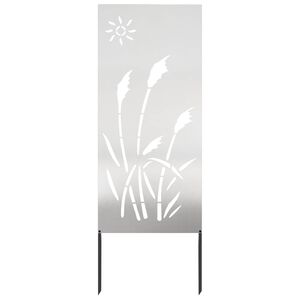 vidaXL Sodo privatumo ekranas Sidabro 50 x 140 cm Nerūdijantis plienas