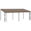 vidaXL Prie sienos montuojama pavėsinė, taupe spalvos, 6x3m, audinys