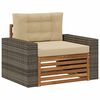 vidaXL Lauko Vidurinis Sofa Natūrali