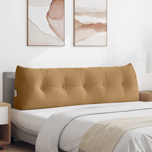 vidaXL Apsaugos Pagalvė Ruda 160 x 24 x 50 cm Aksomas
