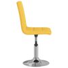 vidaXL Pasukamos valgomojo kėdės, 2vnt., garstyčių geltonos, audinys