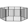 vidaXL &Scaron;unų vartai 6 vnt. Juoda 100 x 80 cm Galvanizuotas plienas