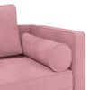 vidaXL Poilsio sofa su pagalvėlėmis, rožinės spalvos, aksomas