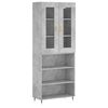 vidaXL Komoda, betono pilkos spalvos, 69,5x34x180cm, apdirbta mediena