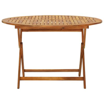 vidaXL Sulankstomas sodo stalas, 120cm, akacijos medienos masyvas