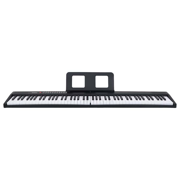 vidaXL 88 raktai fortepijoninė elektrinė klaviatūra su muzikiniu stovu