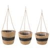 vidaXL 3 vnt. Natūrali ir juoda &Oslash;26 x 19 cm 100% Jūros žolė