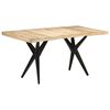 vidaXL Valgomojo stalas, 160x80x76cm, neapdorota mango mediena