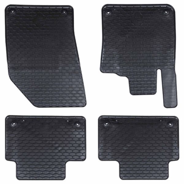 vidaXL Automobilių kilimėlis 4 pcs Juoda Guma