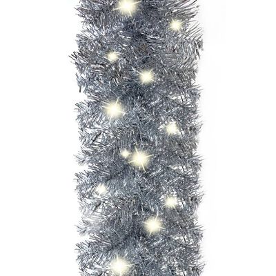 vidaXL Kalėdinė girlianda su LED lemputėmis, sidabrinės spalvos, 10m