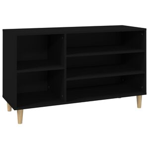 vidaXL Spintelė batams, juodos spalvos, 102x36x60cm, apdirbta mediena