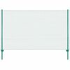 vidaXL Tinklinė tvora i&scaron; vielos su stulpais, žalios sp., 25x2 m