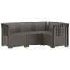 vidaXL 4-vietė Sodo Sofa Rattano I&scaron;vaizda PP &Scaron;viesiai pilka
