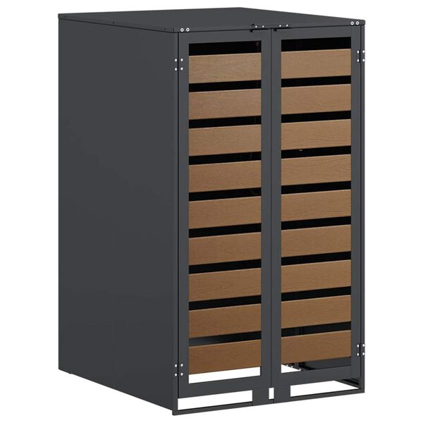 vidaXL Ratlankio konteinerių laikymas su dujų pakeliamu dangčiu 240L konteineriui