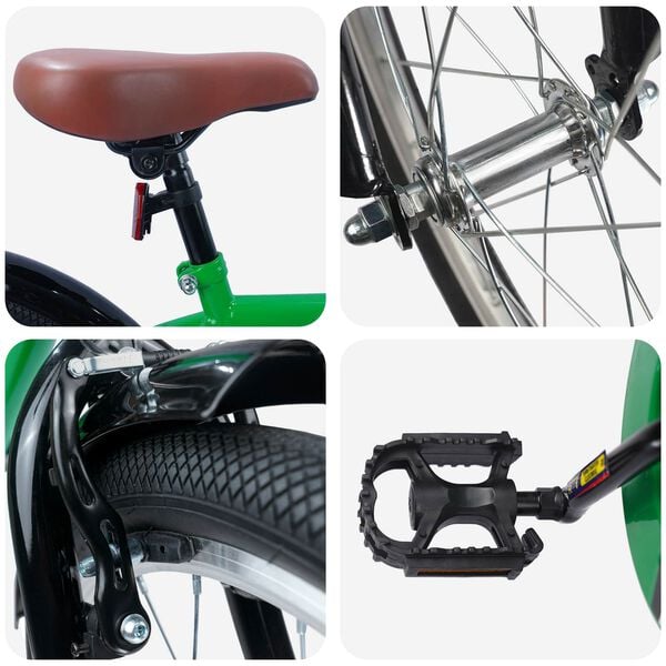 vidaXL Vaikų Dviratis 20 Colių 6-11 metų amžiaus Žalia