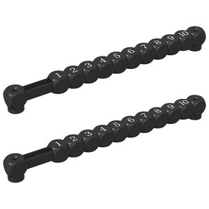 vidaXL Futbolo stalo žaidėjai 2 vnt. Juodas 30 x 2,2 x 2,9 cm HIPS