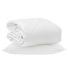 vidaXL Visų sezonų antklodė su pagalve 2 pcs Balta Mikropluo&scaron;tas