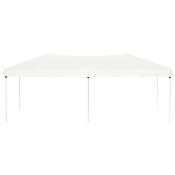 vidaXL Sulankstoma proginė palapinė, baltos spalvos, 3x6m