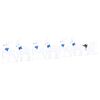 vidaXL LED elniai 7 vnt. Balta 43 x 18 x 66 cm audinys