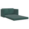 vidaXL Grindų sofa-lova, 2-1, tamsiai žalia, 122x204x55cm, aksomas