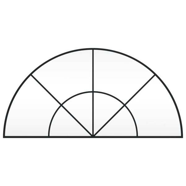 vidaXL Sieninis veidrodis, juodos spalvos, 100x50cm, geležis, arkinis