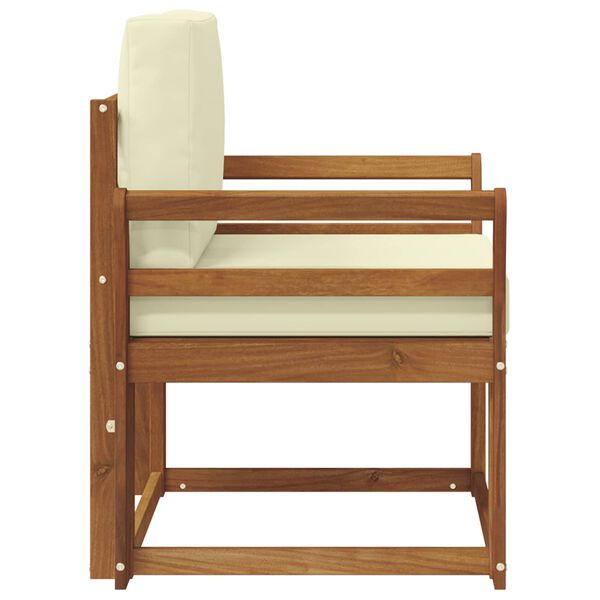 vidaXL Lauko sofa Tvirta akacijos mediena ir poliesteris Natūrali