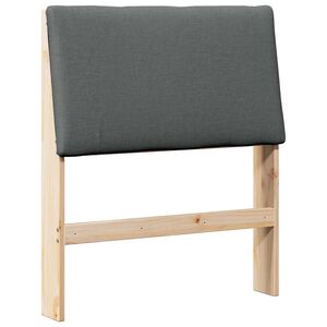 vidaXL Apmu&scaron;ta lovos galvūgalis Tamsiai pilka 75 cm