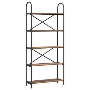 vidaXL Knygų lentyna 5 lygių 80 x 30 x 183 cm Apdirbta mediena