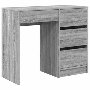 vidaXL Stalas Pilkas Sonoma Apdirbta mediena 90 x 37.5 x 75 cm